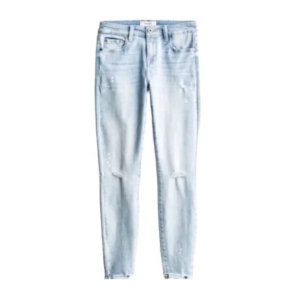 Pistola Arielle Skinny Paint Bleach Splatter Distressed Frayed Hem Jeans Size 31 - Picture 1 of 11